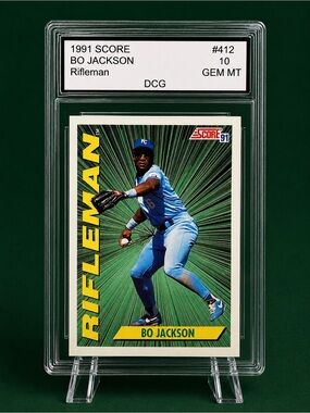 Score 1991 Bo Jackson Rifleman Trading Card - Blue